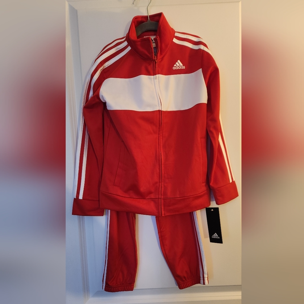 Red Adidas Red Tracksuit size 6